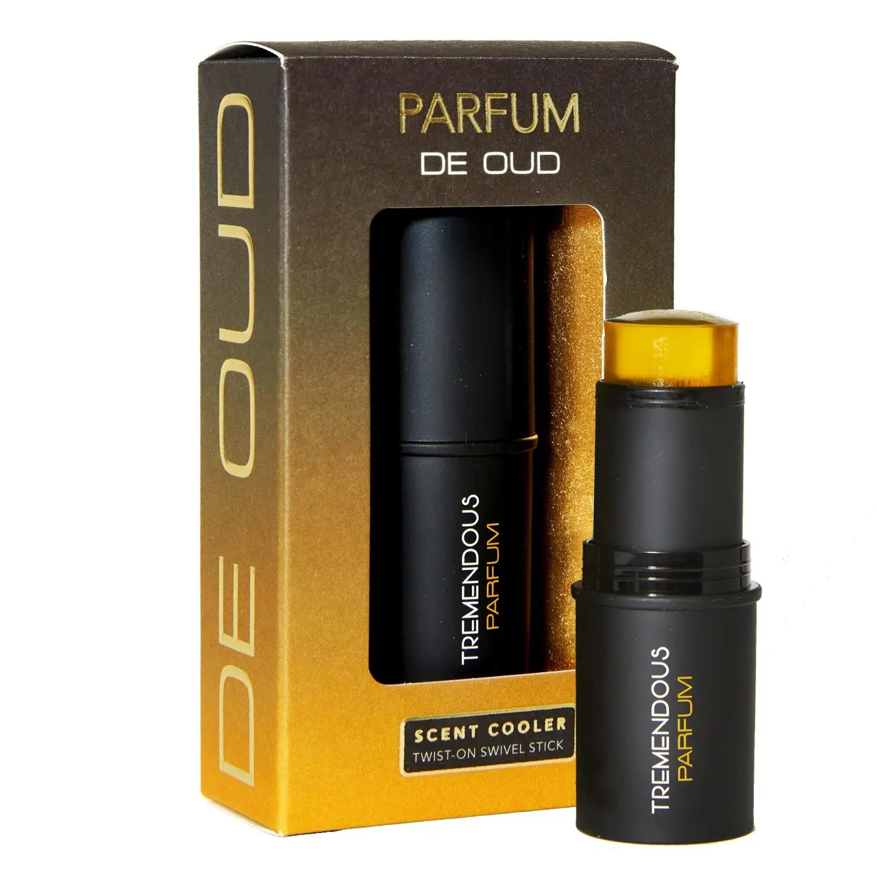 Unisex Oud EDP Parfum - 0.24oz Hydrating Alcohol-Free Glide-On Solid Scent Cooler Twist-On Swivel Stick
