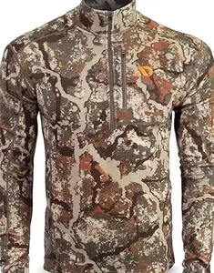Men's Furnace Quarter Zip - Merino Camo Hunting Long Sleeve, Insulated Midlayer, Hunting Gear For Men 1 00W