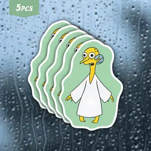 5Pcs "I Bring Love" Simpsons Waterproof Vinyl Sticker, Self-Adhesive Decal, Suitable For Water Bottles, Laptops, Cars, Tablets, Ideal For Humor Fans, Cartoon Meme Lovers And Nostalgic TV Enthusiasts