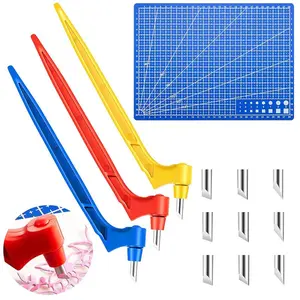 Craft Cutting   360 Degree Rotating Gyro Cutting  Art Cutting  with Cutting Pen 15/30/45 Degree Blades Cutting Mat for DIY Craft Hobby Scrapbook Stencil Electric Screwdriver   mechanical Compact Metric  Bit  thread repair kit man tools Eyeglass