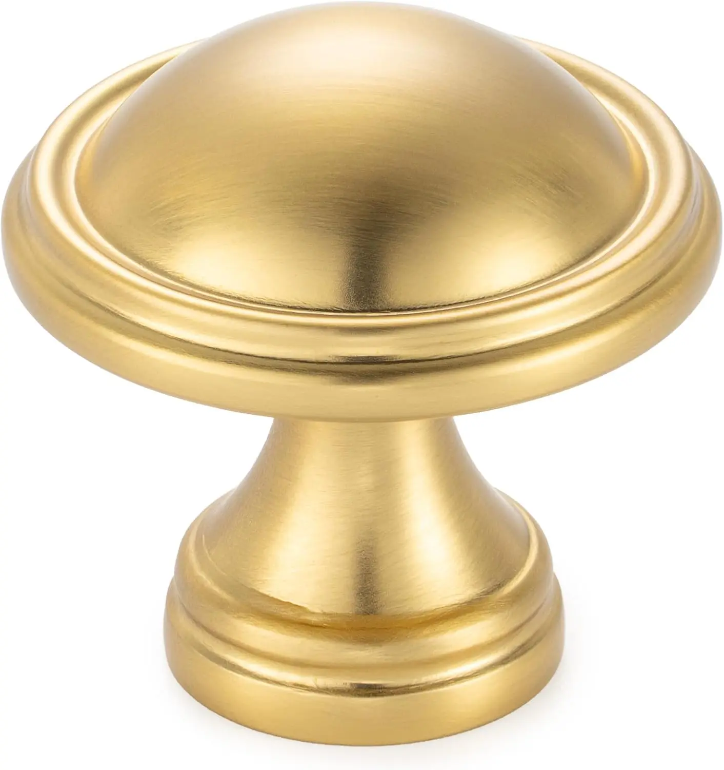 10 Pack Dia.1-1/4 Inch Brushed Gold Kitchen Cabinet Knobs Gold Cabinet Knobs Gold Cabinet Hardware K30 for Cabinets Drawer Dresr Cupboard Bedroom Bathroom