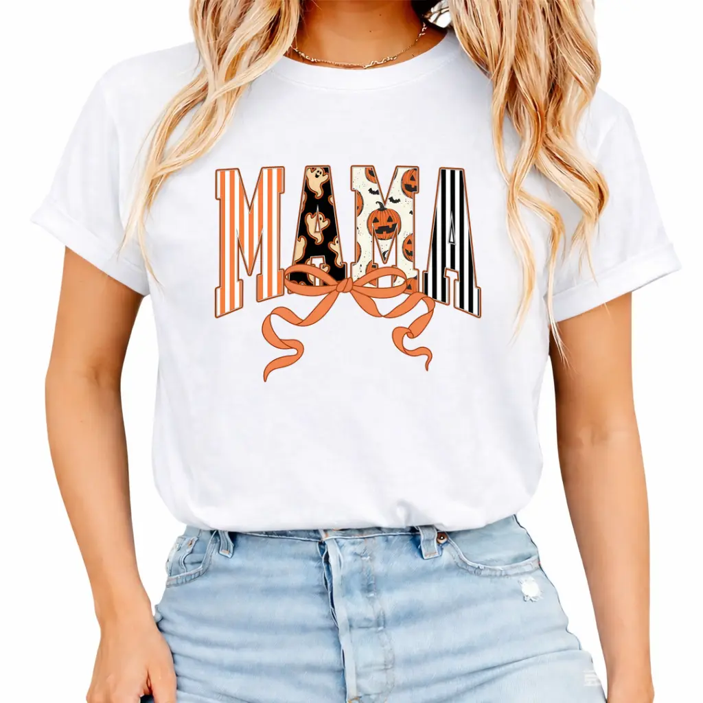 Coquette  Mama T-Shirt, Spooky Mama Tshirt, Retro  Tee,  Mama Tee, Fall Mama, Coquette Mama
