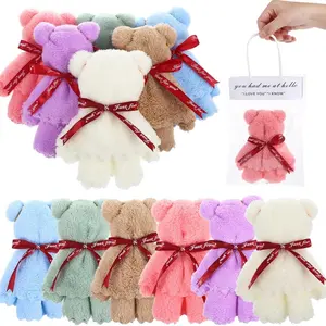 12pcs Ultra Soft Coral Fleece Bear Cleaning Towel Set, Super Absorbent Reusable Cloths, Ideal for Weddings, Gifts, Home Cleaning Tools, Reusable Washable Towels