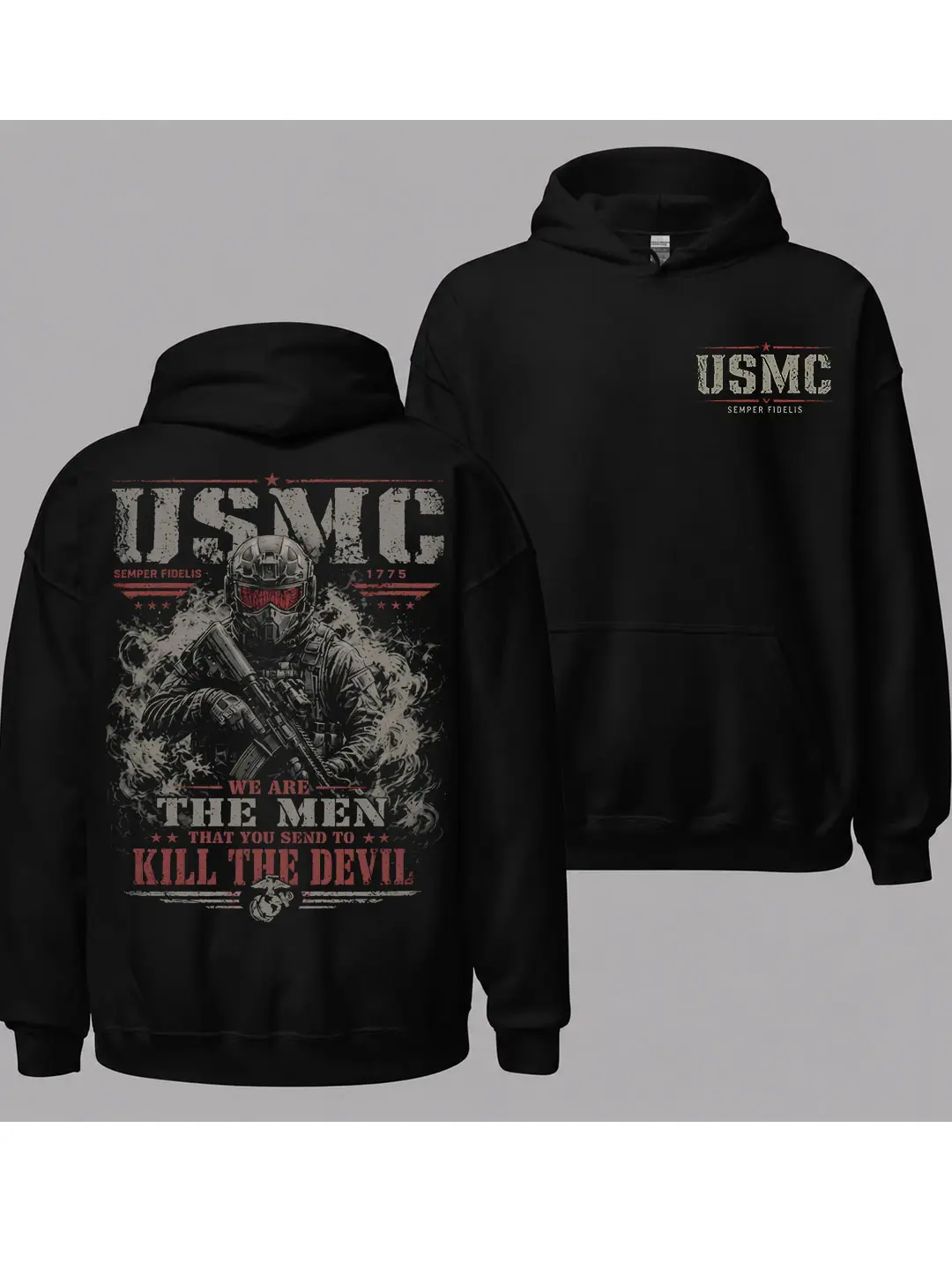 Menswear Jet Patriotic Hoodie - Men's & Women's Tops, Stretch Sweatshirts, Veterans Day Gift for Marines, 11 November Military Appreciation Gift for Dad Husband Grandpa