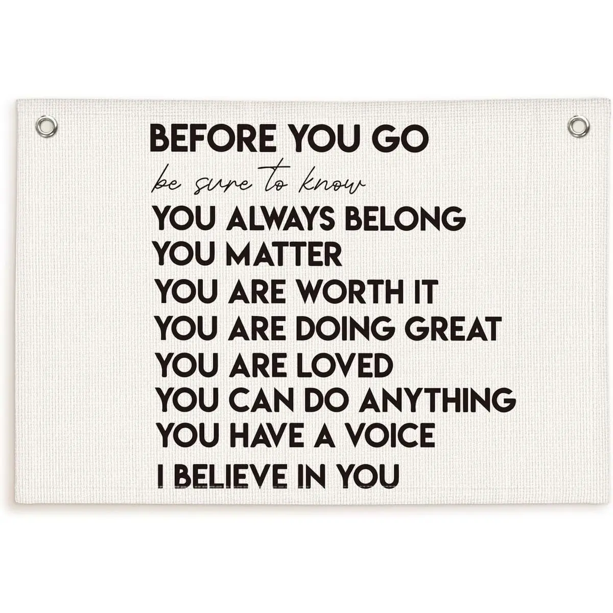 Before you go be sure to know