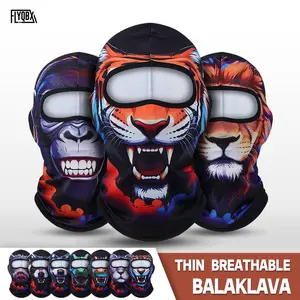 Unisex Fashion Animal Tiger Lion Gorilla Headset, Street Style Cool Thin Breathable Balaclava Full Face Sun Protection Mask