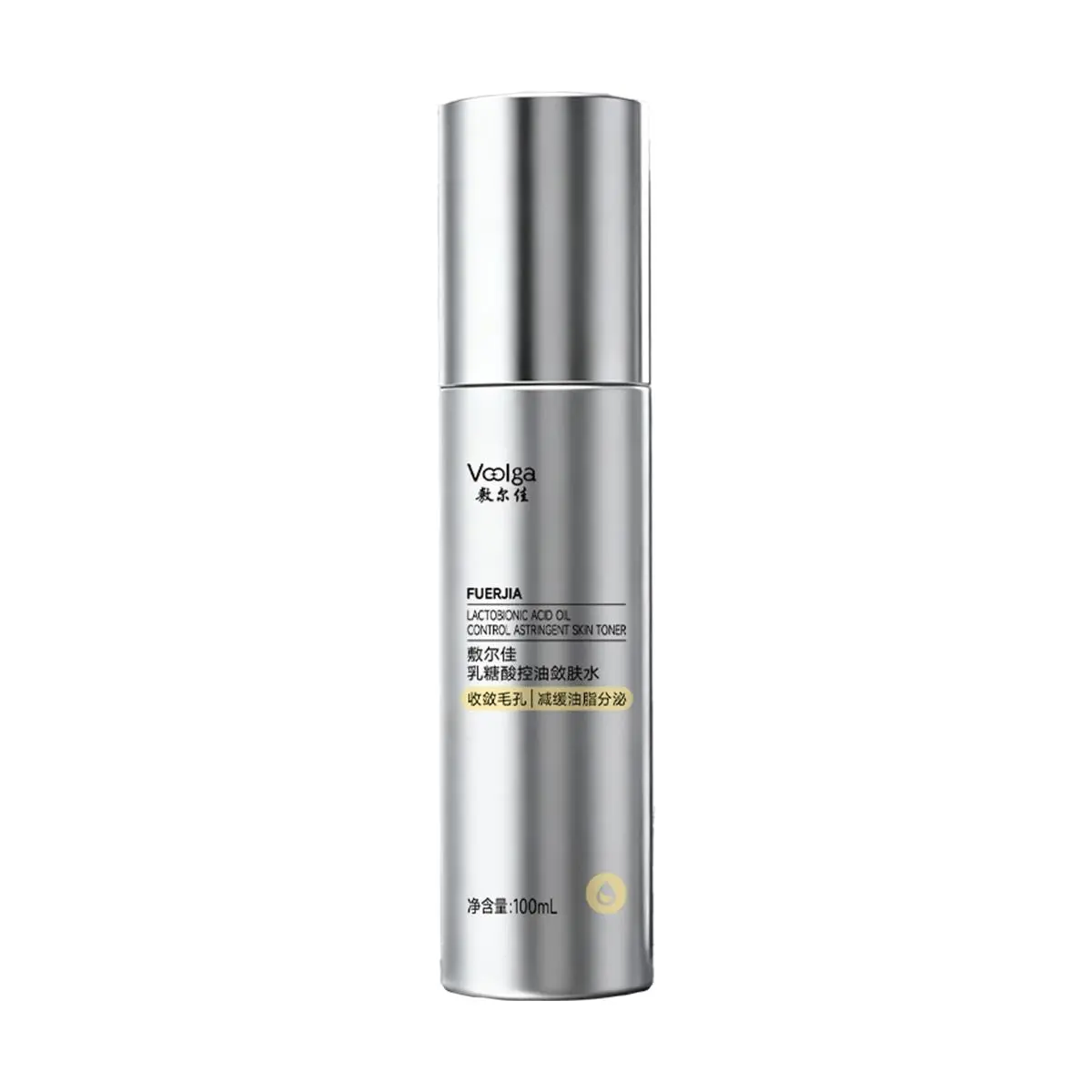 Voolga Lactic Acid Exfoliating Toner for Oily & Sensitive Skin - 100ml, Oil Control, Pore Minimizer, Gentle Formula