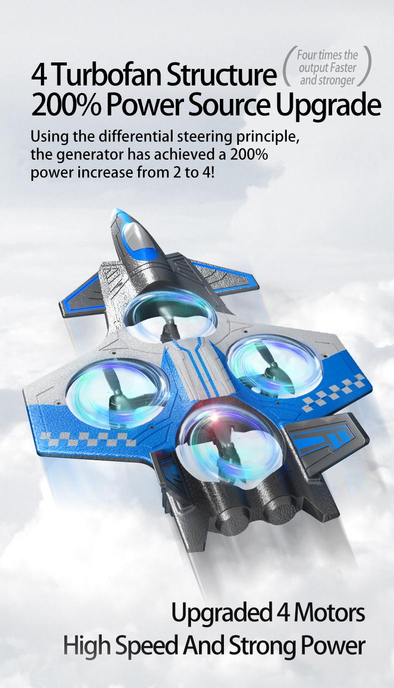 tongliKids Remote Control Foam Airplane Electric Stunt Aircraft Drone Quadcopter Easy to Control for Beginners Durable and Impact Resistant EPP Soft Foam Stunt Rolling Drone for Kids Ages 8-12 Christmas Halloween Thanksgiving Gift