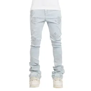 GUAPI AQUA BLUE LOON EMBELLISHED DENIM