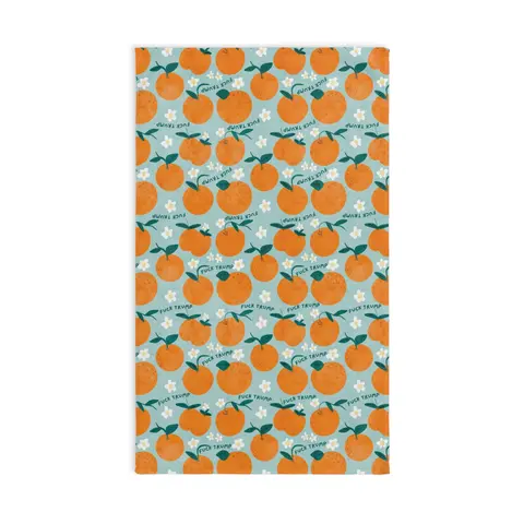 Subtle Oranges Hand Towel, Funny Political Home Decor, Oranges Kitchen or Bath Towel, Sarcastic Tea Towel, Liberal Gag Gift