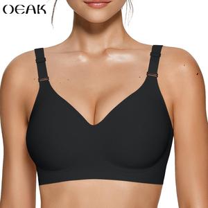 OEAK Seamless Women's Bra with Soft Support  Wireless and Full Coverage Available in Regular and Plus Sizes