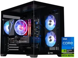 ABS Flux II Aqua Gaming PC - Windows 11 - Intel Core i7-14700F - GeForce RTX 5070 - DLSS 4 - AI-Powered Performance - 32GB DDR5 6400MHz - 1TB M.2 SSD