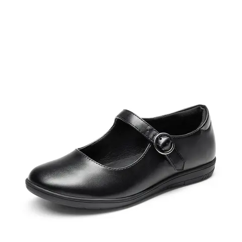 Dream Pairs Little Girls' Classic Dress Mary Janes Shoes, Comfortable Round Toe Low Top Flat Sole Schoolshoes, Adjustable Uniform Flats for Toddler to Big Kid (10-11 Years), Back to School Footwear