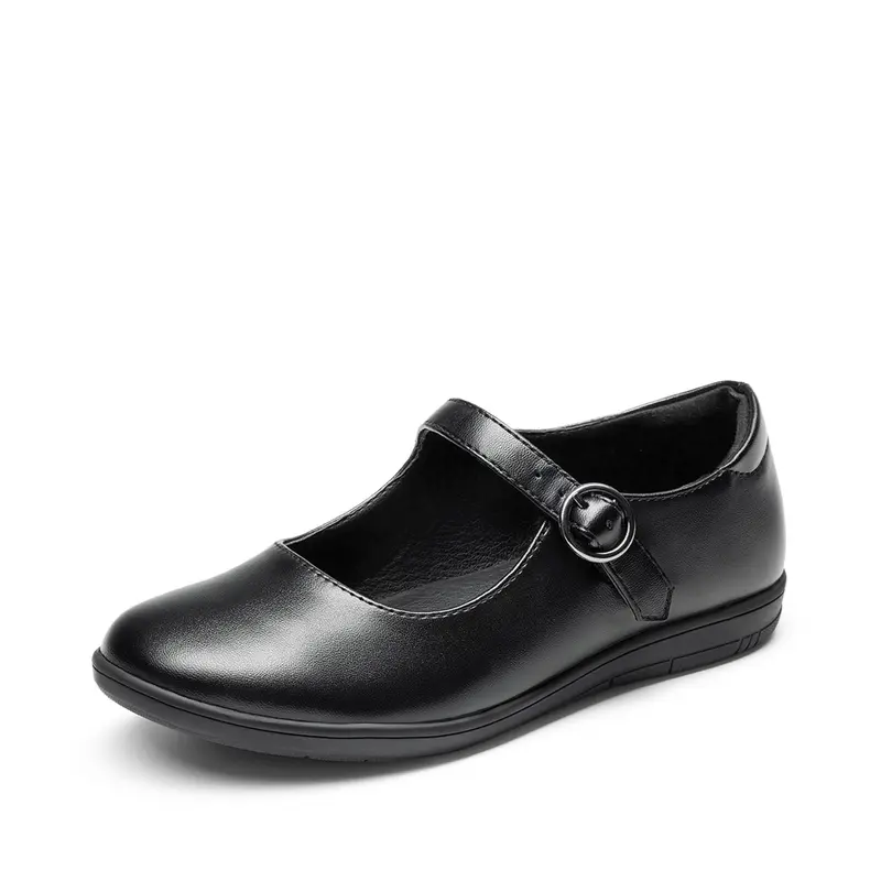 Dream Pairs Little Girls' Classic Dress Mary Janes Shoes, Comfortable Round Toe Low Top Flat Sole Schoolshoes, Adjustable Uniform Flats for Toddler to Big Kid (10-11 Years), Back to School Footwear