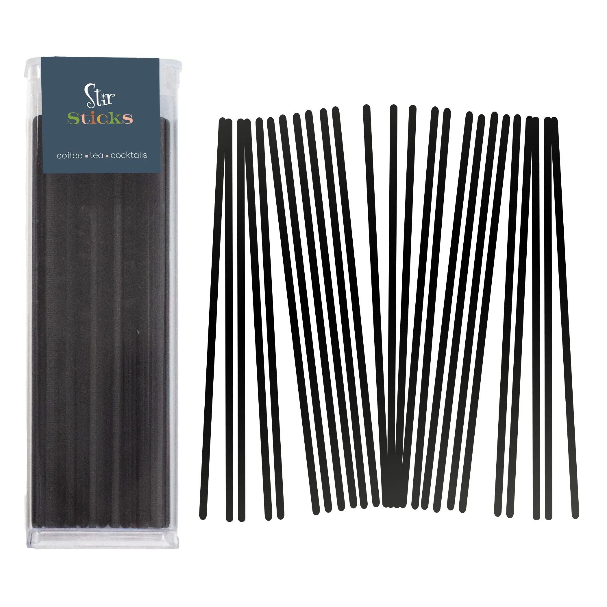 Ebony Black Acrylic Beverage Stir Stick Coffee Stirrer