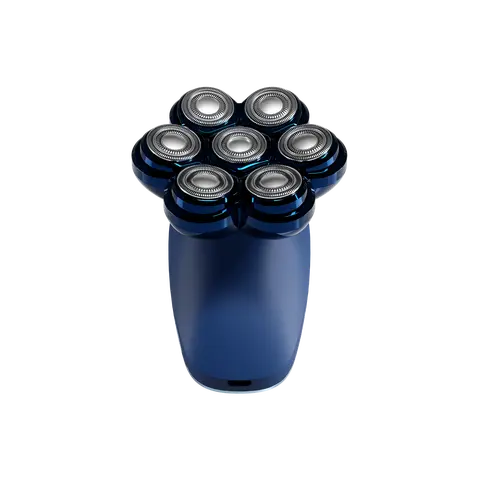 Dollar Shave Club Head Shaver, 7 Stainless Steel Rotary Blades, Cordless Rechargeable with  Rechargeable Battery, Waterproof, Close Shave