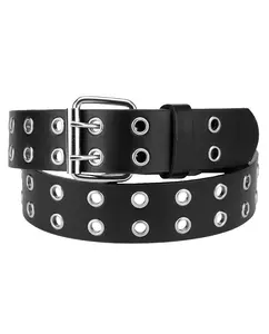 Nyfashion101 Durable Double Grommet Belt for Fashionable Style, Black, Size XXXXL