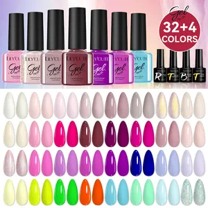LILYCUTE Gel Nail Polish Set with Glossy & Matte Top, Coat & Base - Pink Red Spring Summer - Includes 36 Pcs Nail Polish Set for Nail Art and Manicure at Home