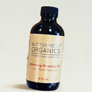 Organic Warming Massage Oil / Therapeutic / Glass Bottle / Muscle Ache Reliever / Sore Muscles / Holiday Gift / Christmas Gift Hydrating Organic Fragrance Free