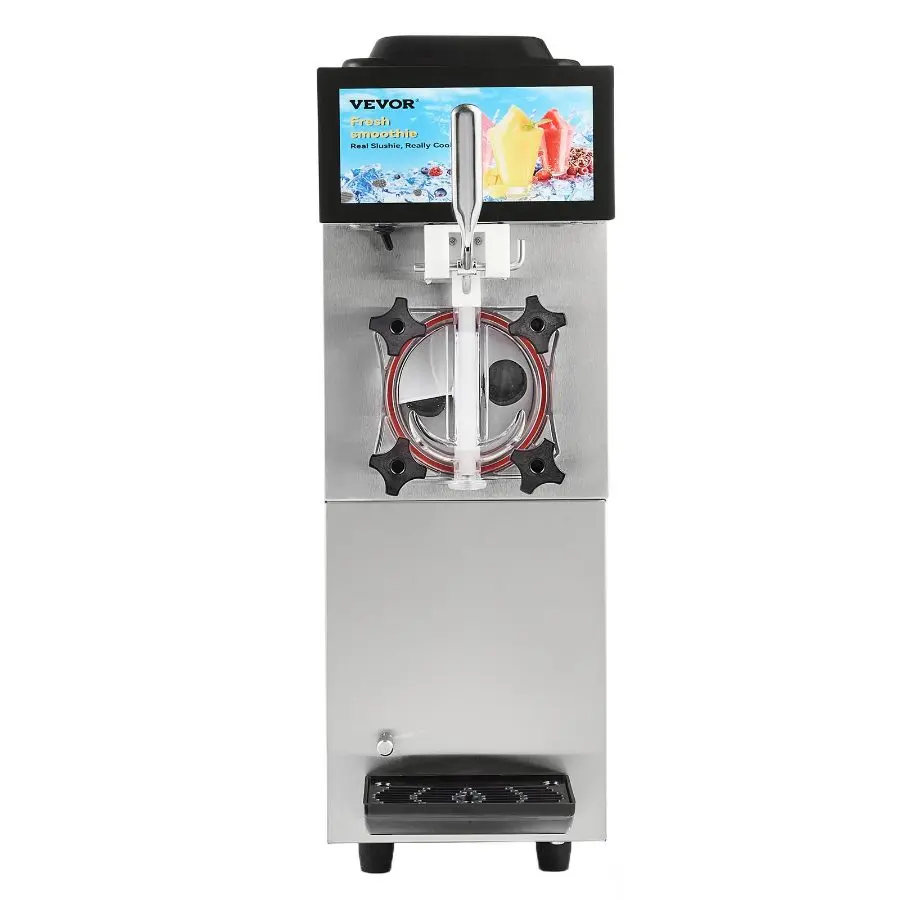 VEVOR Commercial Slushy Machine - 12L/3.17 Gal Single Stainless Steel Tank, Cool-Freeze Dual Modes, Frozen Drink Maker for Party Cafes, Restaurants