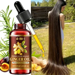 30ml Ginger Hair Essential Oil | Anti-Frizz, Strengthens Hair, Nourishes Strands, Improves Hair Quality, Soothes Scalp, Fuller-Looking Hair