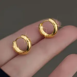 High-Quality Luxury Earrings, Titanium Steel Round Studs, Elegant Fashion Jewelry, Unisex, Perfect for Daily Wear, Parties, Holidays, Fashionable Earrings