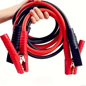 Pure Copper Thick Booster Cables – Freeze-Resistant Insulation, Spark-Proof Clamps, for Cars, SUVs and Small Trucks