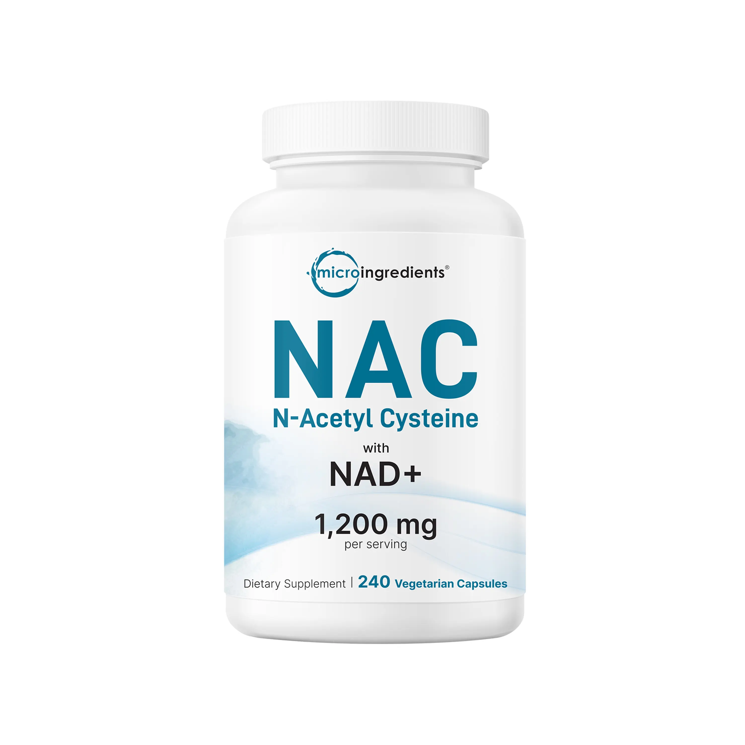Micro Ingredients NAC with NAD+ 1200mg, 240 Vegetarian Capsules Micro Ingredients NAC with NAD+ 1200mg, 240 Vegetarian Capsules
