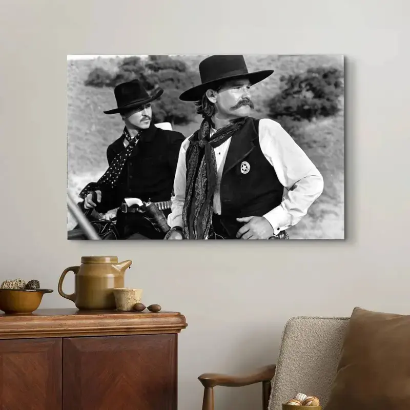 [No Frame] Doc Holliday & Wyatt Earp Tombstone Movie Poster, Vintage Western Movie Wall Art, Classic Western Decor, Made In USA