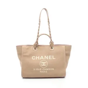 Pre-owned CHANEL Canvas Tote Bags Deauville Leather Tote Bag