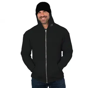 HEDJAK Patented Hoodie - Long Sleeve, Keeps Hat On, Vision Unobstructed, Safe for Walking, Running, Driving, and Working