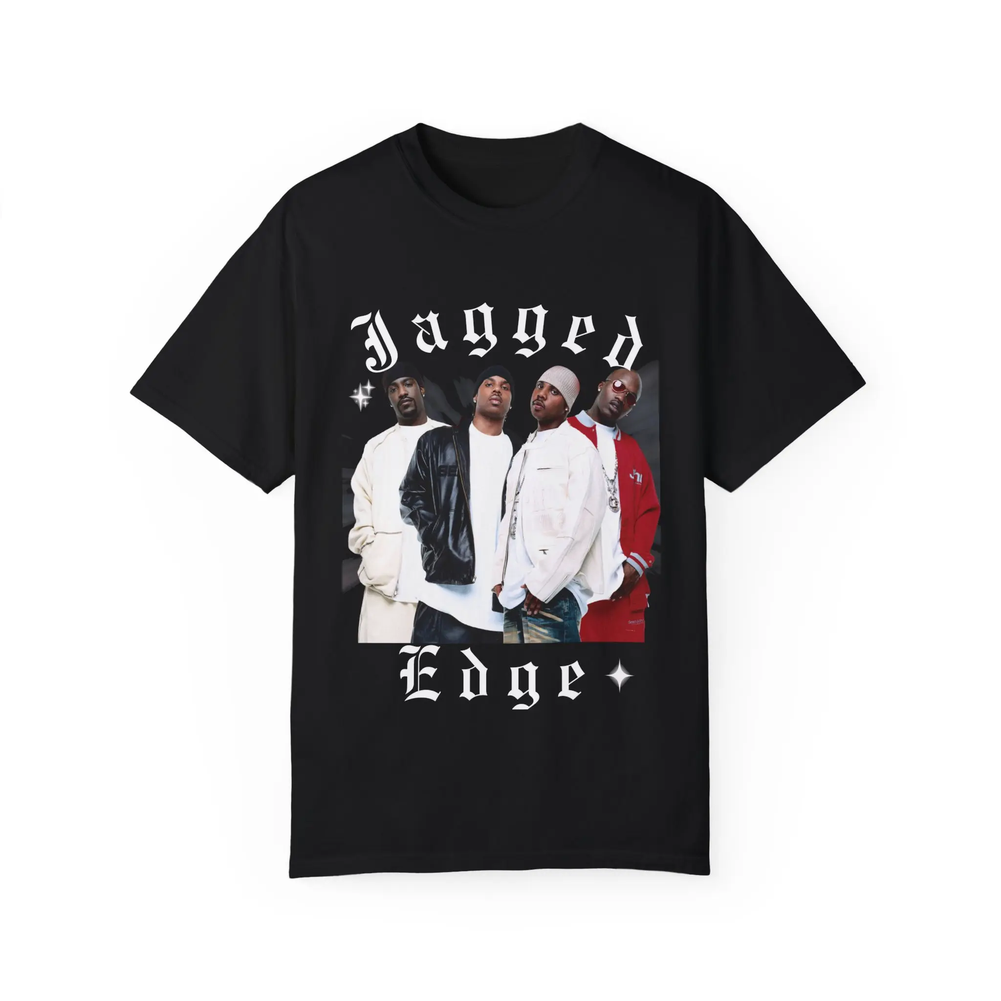 Jagged Edge Vintage 90s RnB Inspired Unisex Garment-Dyed T-shirt, on Tour2025, Music Concert Tee, Retro Graphic Shirt, Hip Hop Festival Top,