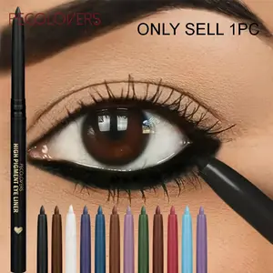 1PC Vibrant Color Waterproof Gel Eyeliner - Rotating Design, Soft Tip, Novice-friendly, Easy to Apply Makeup, Beauty Essential, Suitable for Daily Makeup, Eye Makeup Products