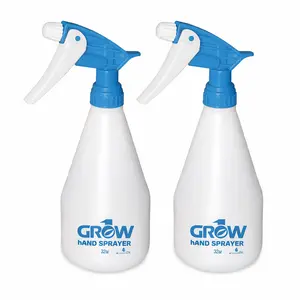 GROW1 Spray Bottle – 1 Liter(32oz) Plant Mister (Set of 2) Adjustable Spray Bottles for Gardening & Grow Rooms