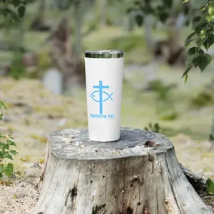 Faith-Inspired Copper Vacuum Insulated Tumbler - 22oz with ICHTHYS 911 Design