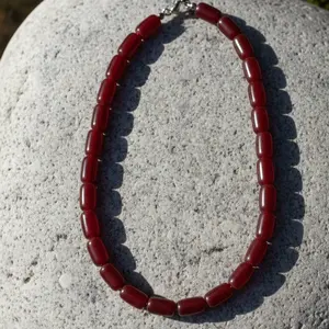 Vintage African Amber Resin Bead Necklace | Bold & Authentic Tribal Jewelry