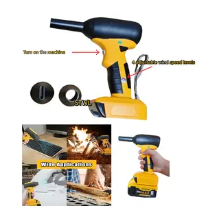 Fit for Dewalt 20V Max Battery Fan 130000RPM Cordless Portable Handheld Blower for Car Leaf Blowing Camping Workshops Lawns Battery Not Included