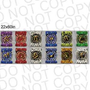 Zodiac Aura DTF Pre-Made 22x60 Gang Sheet