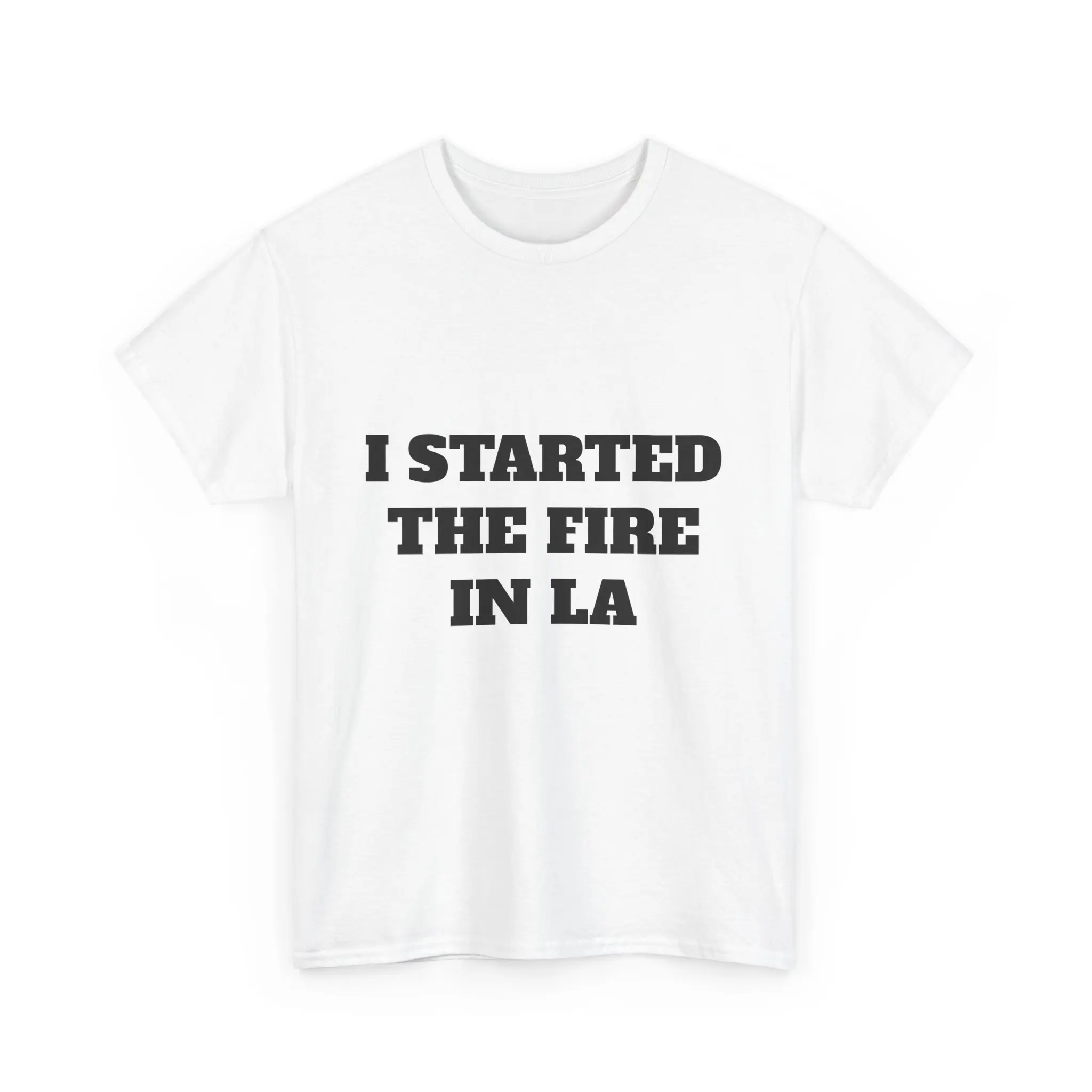 I Started The Fire In LA Unisex Heavy Cotton Tee