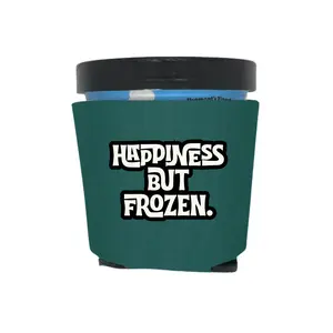 Ice Cream Pint Cooler, Happiness But Frozen, Ice Cream Pint Sleeve, Funny Party Favor, Gift Ideas, Foam Holder for Ice Cream Lover