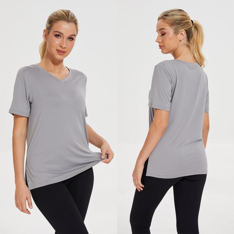 SHOWITTY 1/3 Pack Women's Plus Size Short/Long Sleeve T-Shirts - ‌Lightweight Casual V-Neck Tops for Fall, ‌Breathable Loose Fit‌, Comfortable Basic Tees #TikTokShopHolidayHaul