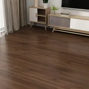 Abolos UNBSPC0930-DB Natural Dark Brown Wood-Look Tile-Like Stickable Vinyl Planks - Waterproof, Easy DIY Install - 35'x118' Adhesive-Backed Vinyl Flooring, Stickable Vinyl Flooring
