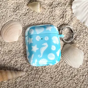 Aquamarine Holo Wireless AirPod Case - Polycarbonate, Durable, Iridescent Protective Cover for Protection & Charging Compatibility
