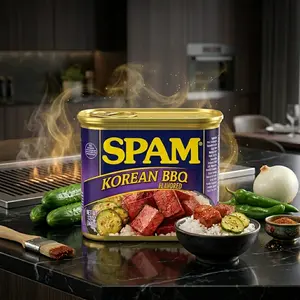 SPAM Korean BBQ Flavored Canned Meat, Shelf Stable Ready-to-Eat, 12 oz Can