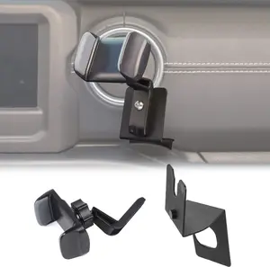 MultiFunctional Cellphone Holder, Radio Holder Walkie Talkie Bracket  in  Bolton Stand Bracket Compatible with Jeep Wrangler  JL JLU &  Gladiator JT, Black
