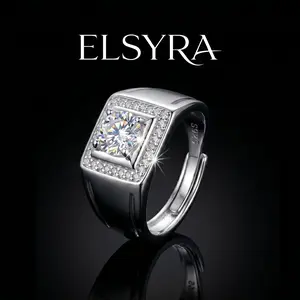 S925 Sterling Silver Ring Elegant business casual style Ring Perfect for men,a Minimalist professional look,Square Nugget Silver real rings - Stylish Gift for Graduation & Birthday,Timeless Jewelry for Modern Gentlemen hypoallergenic Bold Mens