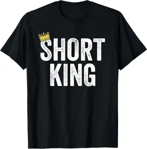 Short King T-Shirt Pure Cotton Graphic Tees Menswear Top: Gifts for Men & Women