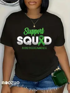 100% Cotton Support Squad Kidney Disease Awareness Fighting Men Women T-Shirt