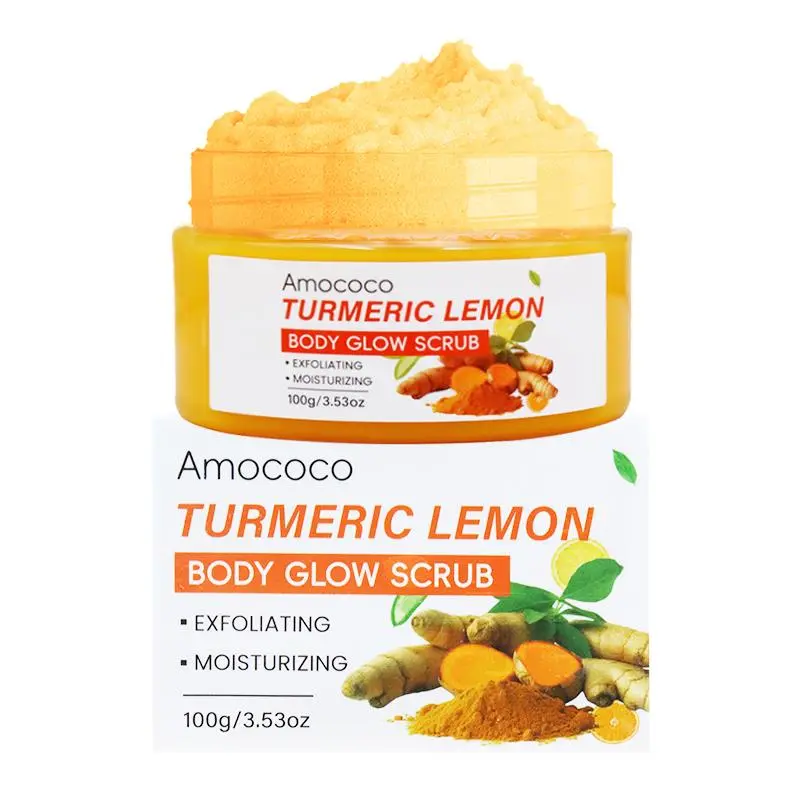 Turmeric Scrub for Cleansing Antioxidant Exfoliating Body Treatment - Natural Skin Care Solution for Gentle Cleansing and Skin Renewal Cleanser Cosmetic Sensitive Smoother Soothing