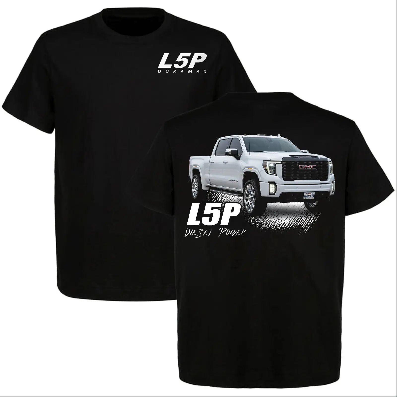 L5P Duramax Diesel Shirt GMC Sierra 2500HD 3500HD Truck Tee L5P Diesel Power Graphic Duramax Enthusiast T-Shirt